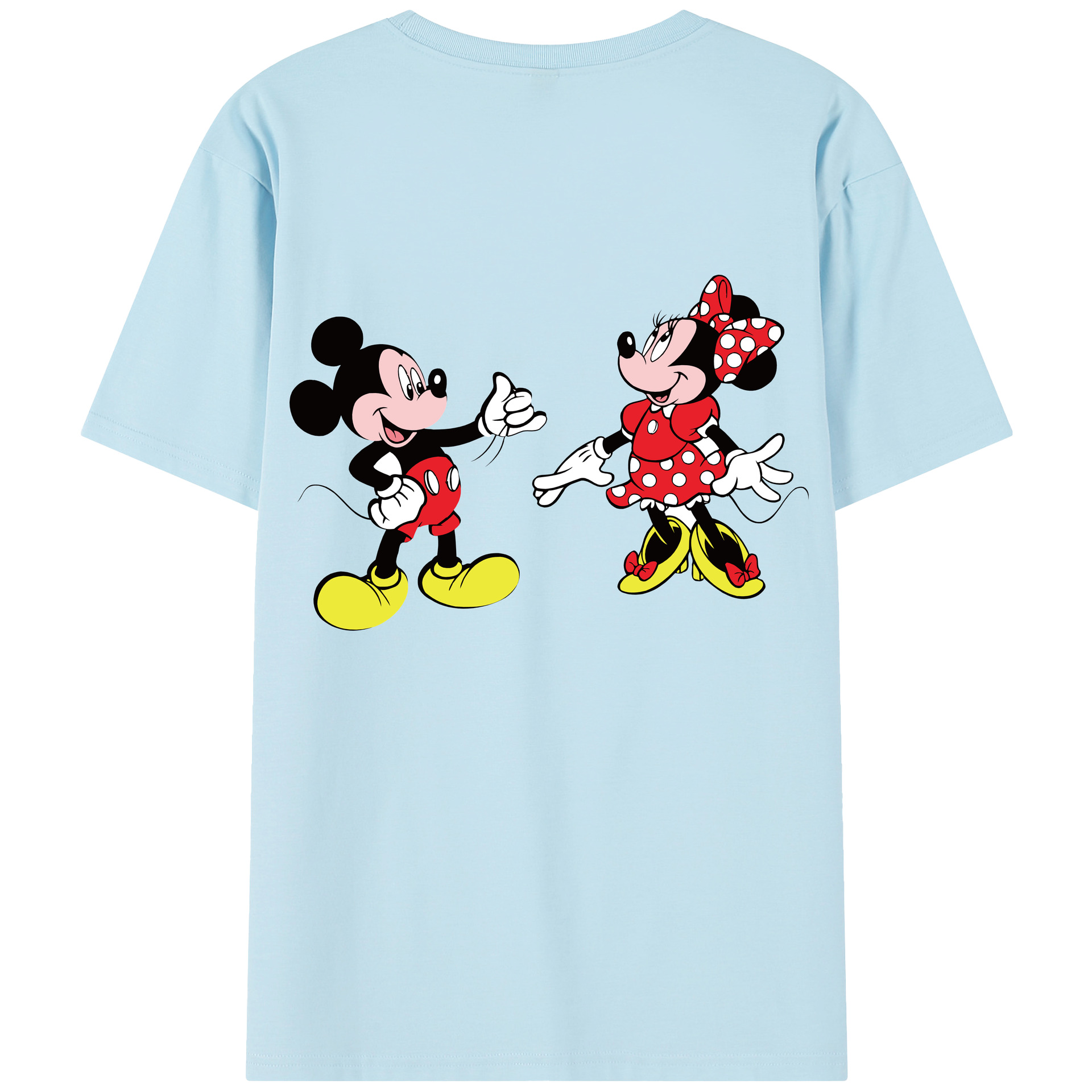 （画像用） ミッキーマウス Mickey Mouse 綿100％半袖Tシャツ（背面プリント）